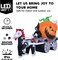 Halloween Inflatables Pumpkin Carriage Outdoor Decorations, Blow Up Pumpkin Carriage with Build-in LEDs